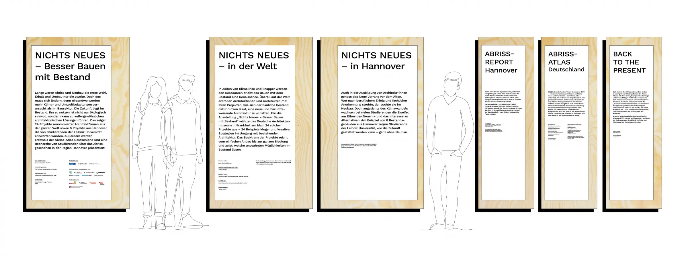 &Uuml;bersicht der Ausstellungstafeln