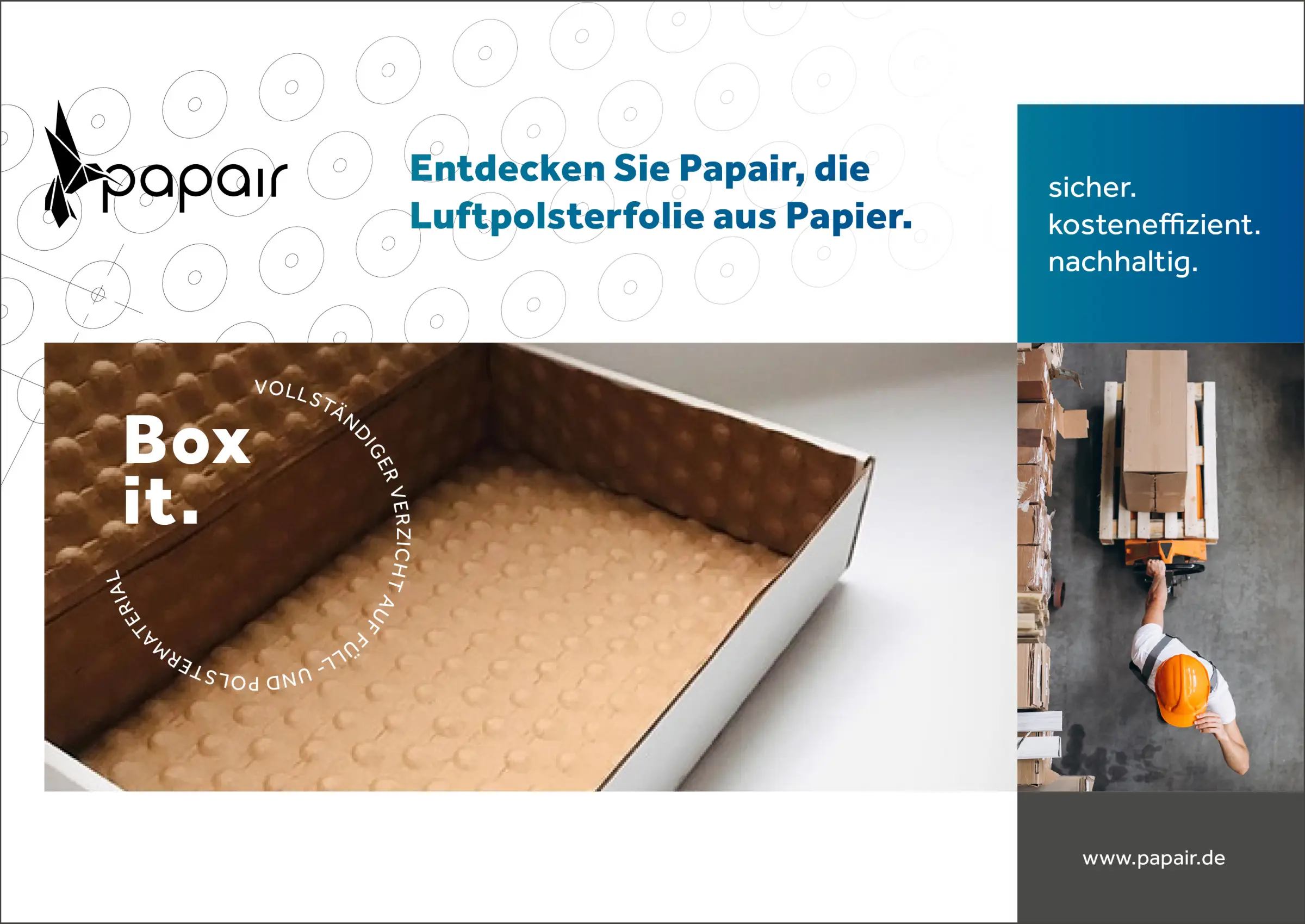 ein Flyer f&uuml;r die Marke Papair